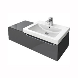 Villeroy & Boch Subway 2.0 vanity unit in elm impresso glass top 1000mm A7011RPN